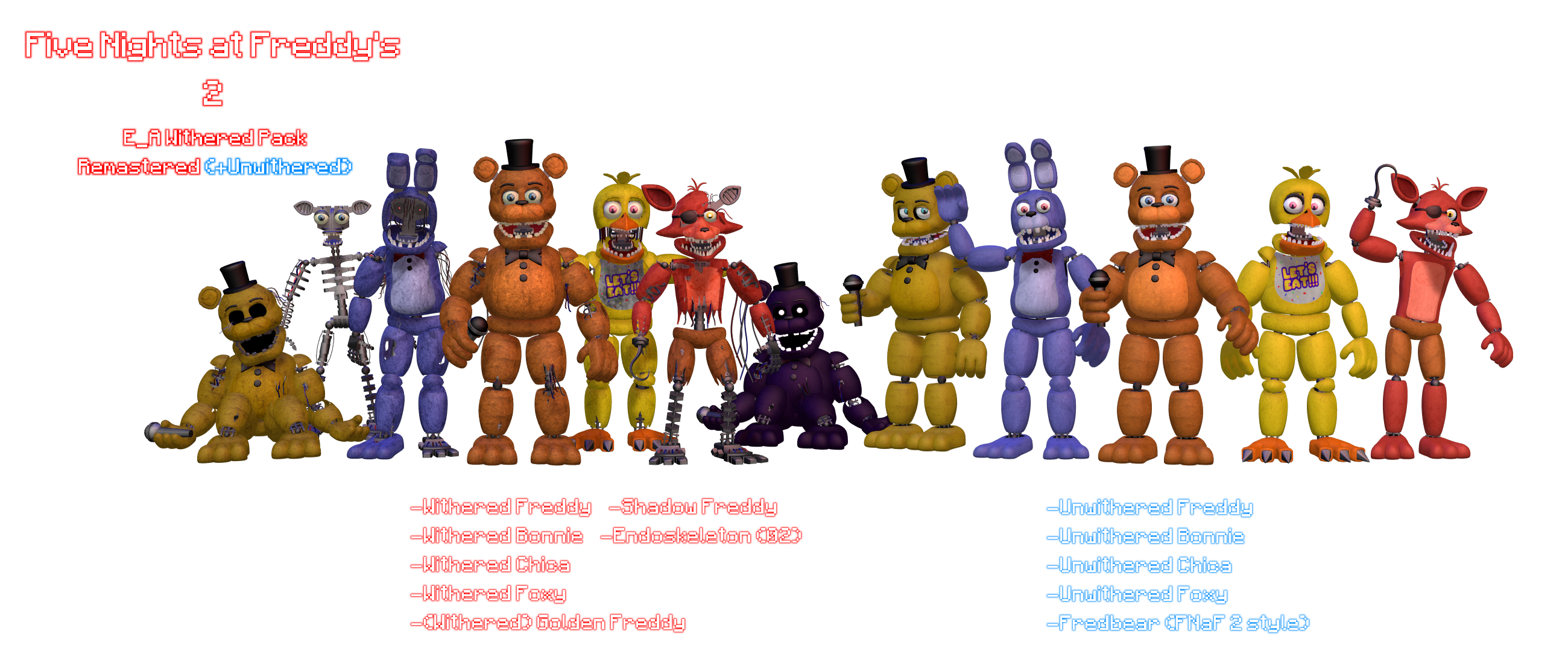 ALL REMASTERED ANIMATRONICS, EXTRAS