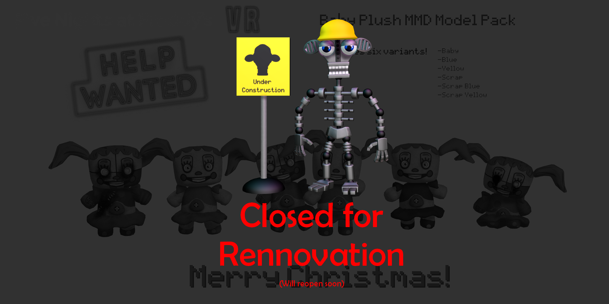 MMD FNaF HW Baby Plush Pack (DL Renovation) by OscartheChinchilla on DeviantArt