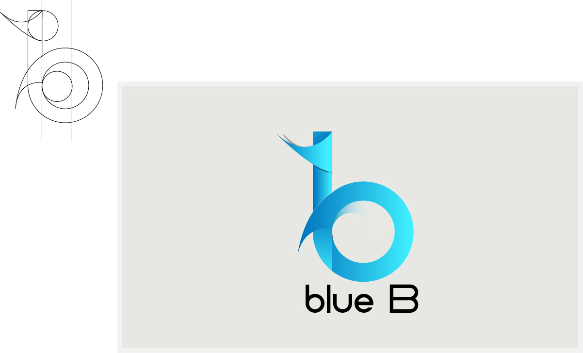 Blue B Logo Design