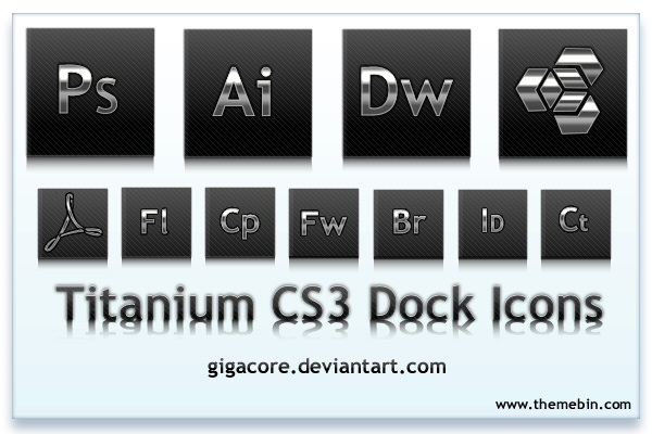 Titanium CS3 Dock Icons