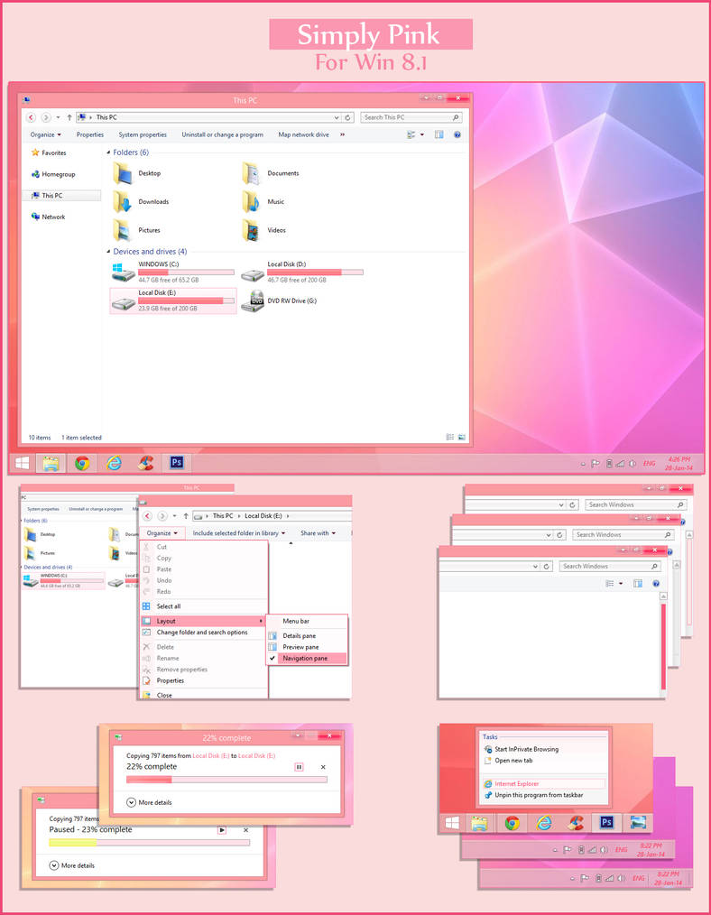 Simply Pink Windows 8 1 By Jasmine4h On Deviantart