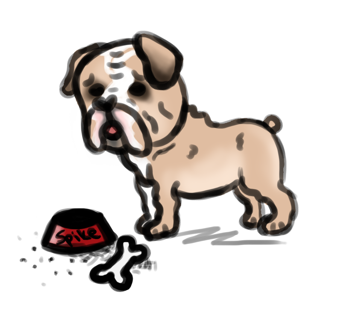 Spike the Bulldog ref by Absence-Adoptables on DeviantArt