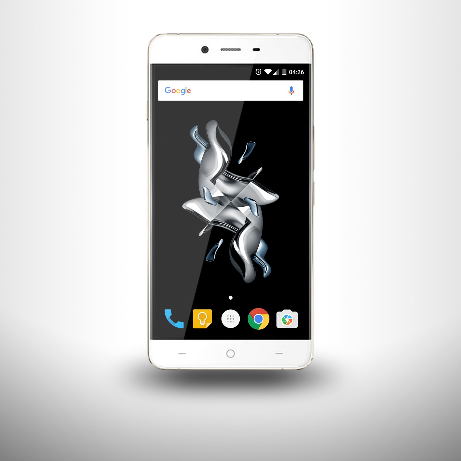 OnePlus X mockup (champagne white phone)