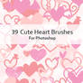 Cute Heart Brushes for PS