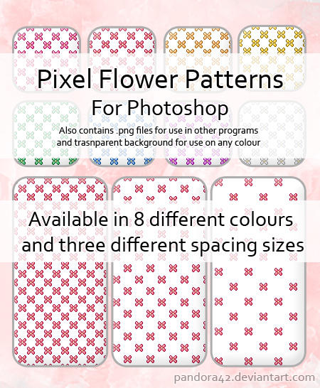 Pixel Flower Patterns for PS by Pandora42 on DeviantArt