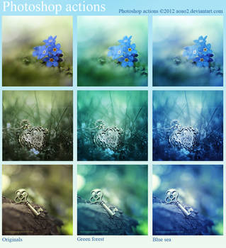 Green and Blue PS Actions - FREE by aoao2