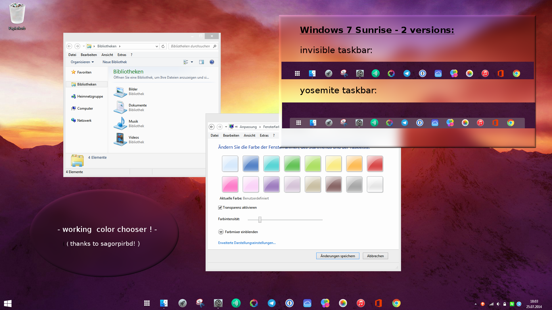 Windows 7 Invert Color Windows Theme - ThemeBeta