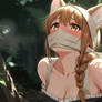 Bound and Gagged Foxgirl Struggles to Breathe