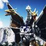 MMD Godzilla - PS4 Mecha King Ghidorah and HMKG DL