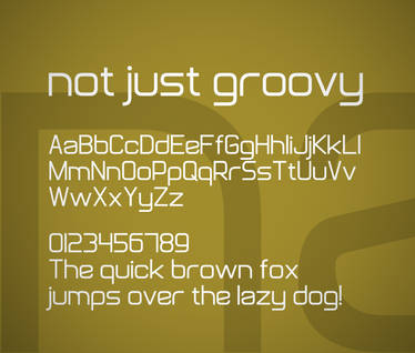Not Just Groovy font