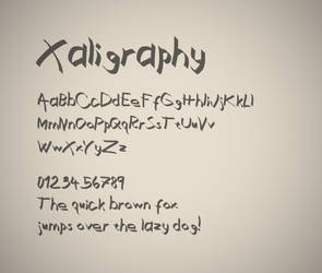 Xaligraphy font