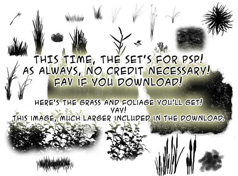 Foliage brushes-PSP+image pack