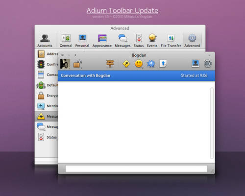 Adium Toolbar Update v1.3