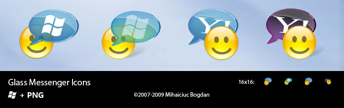 Glass Messenger Icons by bogo-d on DeviantArt