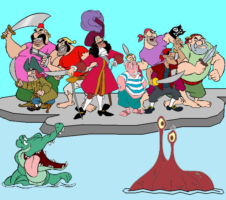 Captain hook and Pirate crew by JOSELOHYENA on DeviantArt