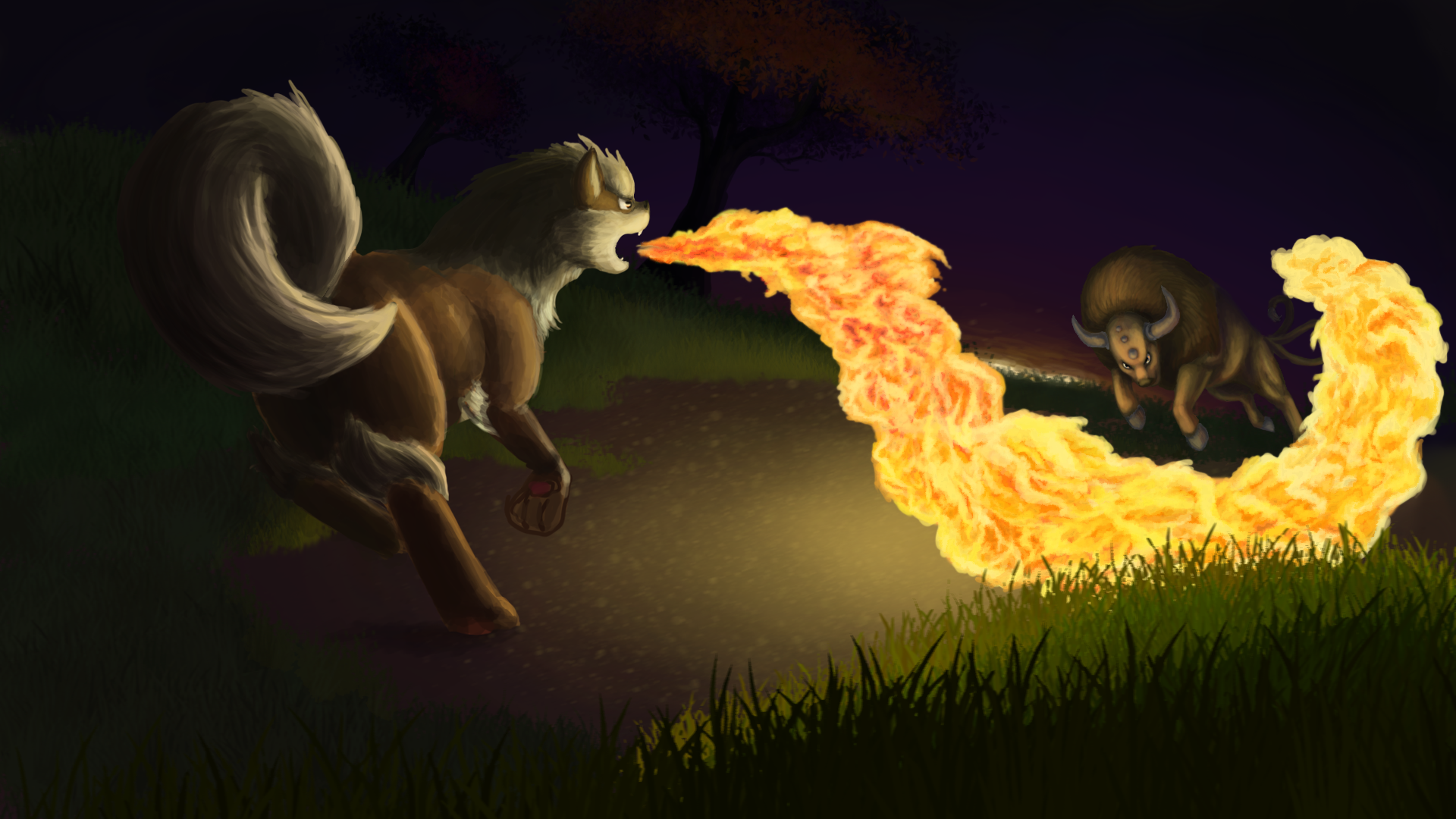 WIP Arcanine vs Tauros