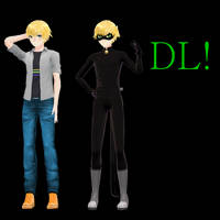 [MMD]Adrien and Chat Noir DL!