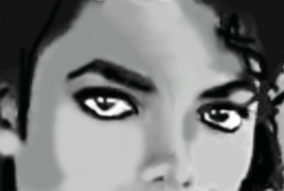 Michael's Jackson's eyes painting