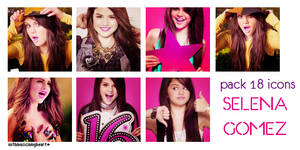 + pack 18 icons selena gomez