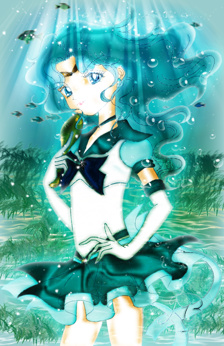 Sailor Neptune Colouring (Lineart by Ceres17)