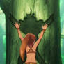 Anime Jungle girl crashes into a tree #2 