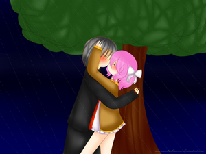 beso bajo la lluvia by moonmitsukimoon