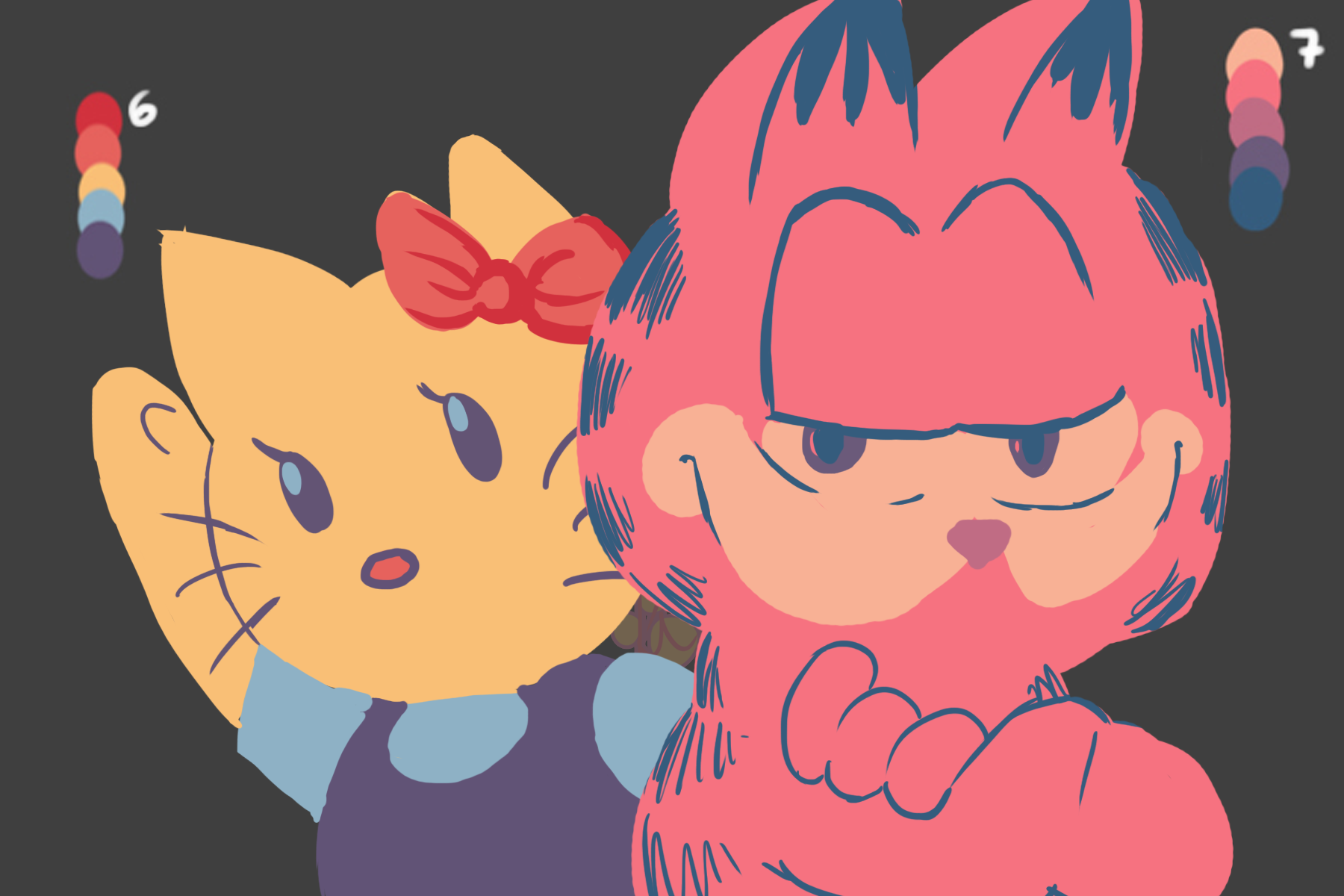Hello Kitty and Garfield by Wolflover101 on DeviantArt