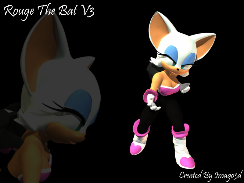 Rouge The Bat V3 Poser Figure by imago3d