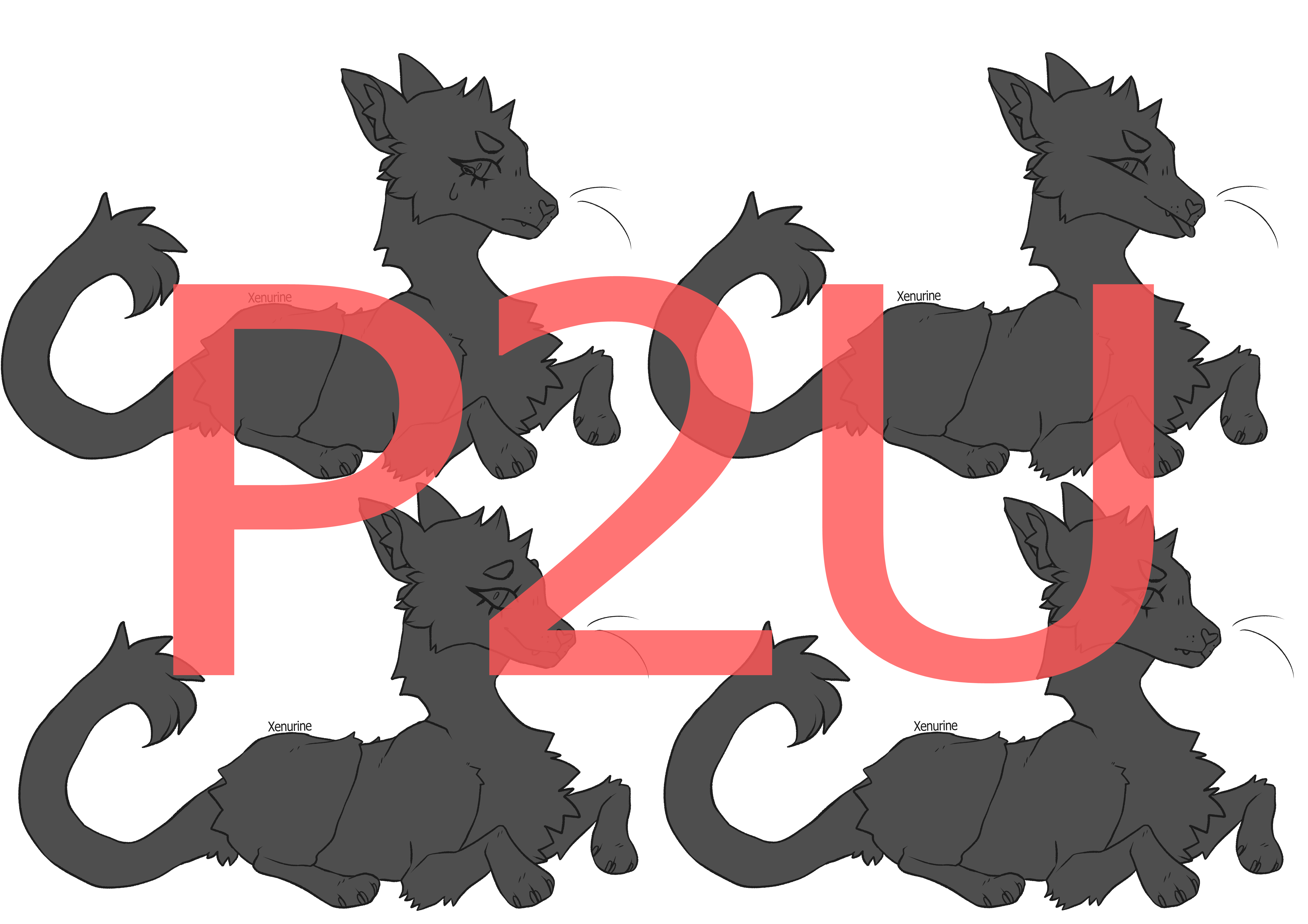 P2U Cat Base +3 expressions! by Xenurine on DeviantArt