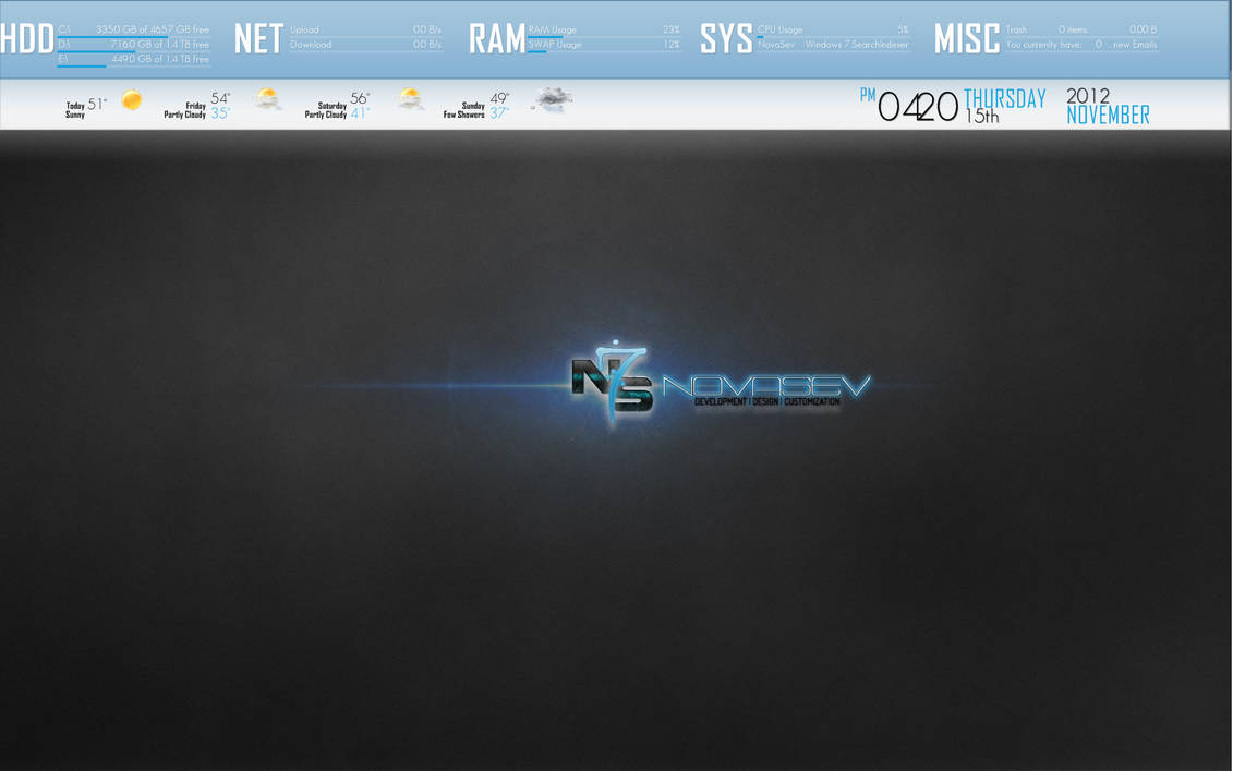 NovaSev RainMeter Skin by NovaSev