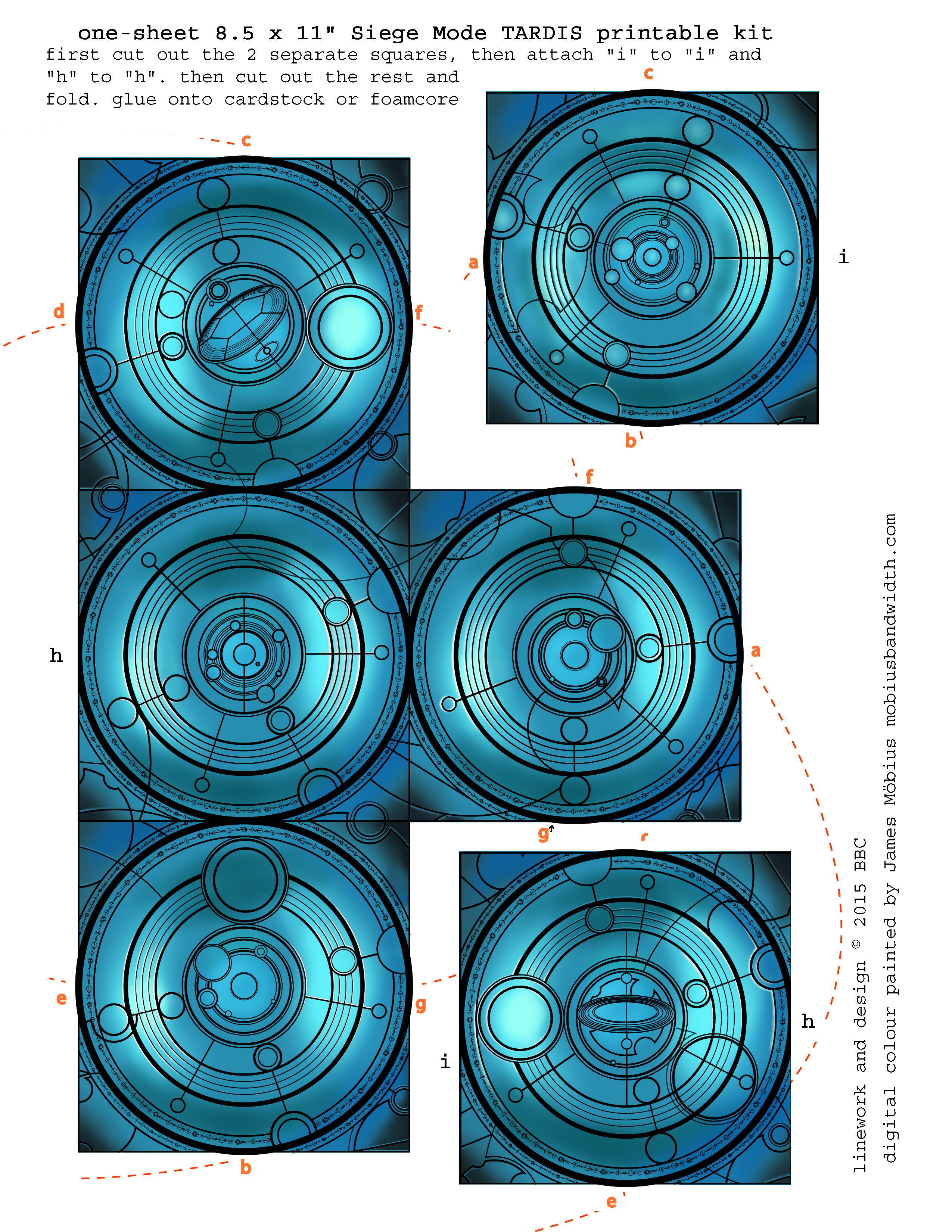 Siege Mode Tardis printable kit 8.5 x 11