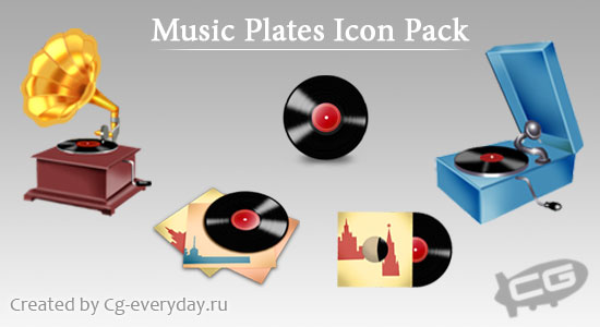 The OldMusic Plates -Icon Set