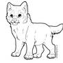 Free PSD Wolf Pup Lineart