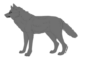 Free PSD Wolf Lineart