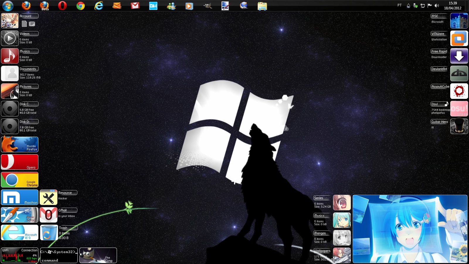 Modern Style 1.1 for Rainmeter by Phelipefox