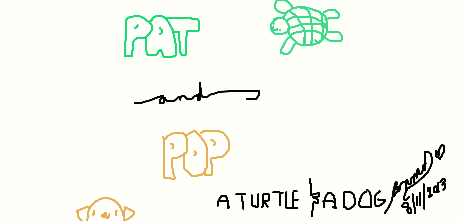 Pat and Pop: A turtle and a dog