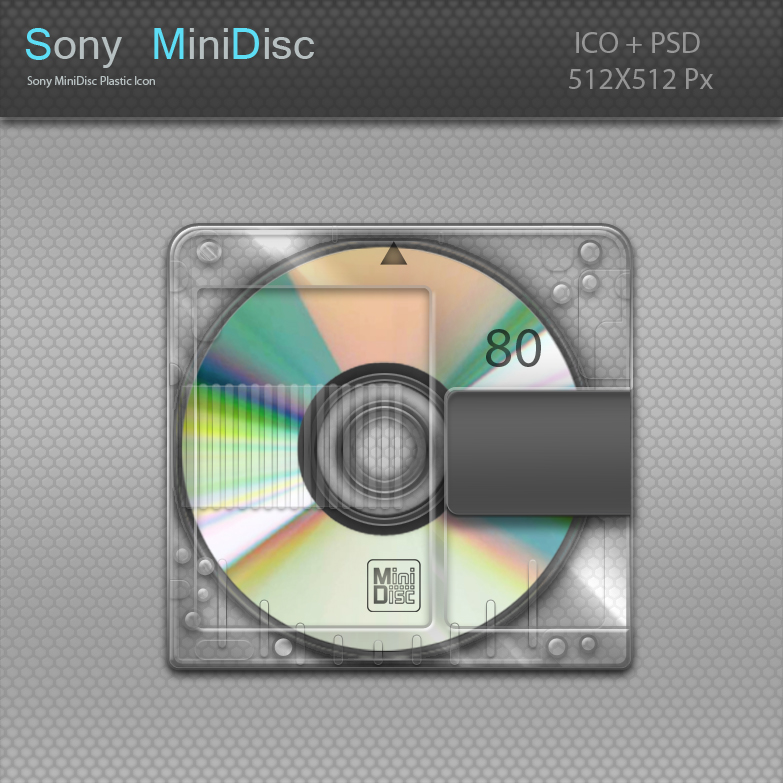 Sony MiniDisc Plastic Icon by blinkybill on DeviantArt