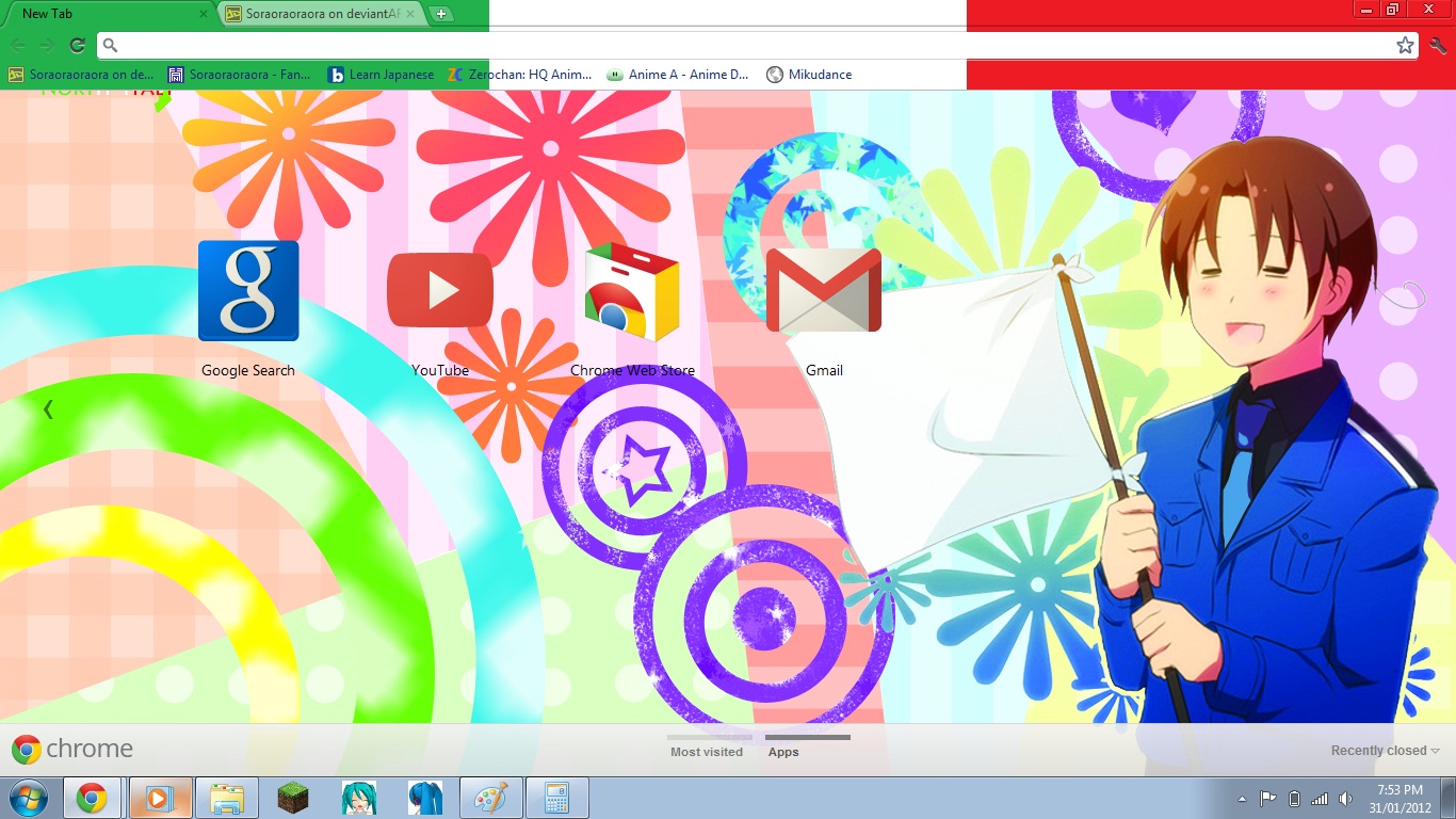 Hetalia: North Italy Chrome Theme DL