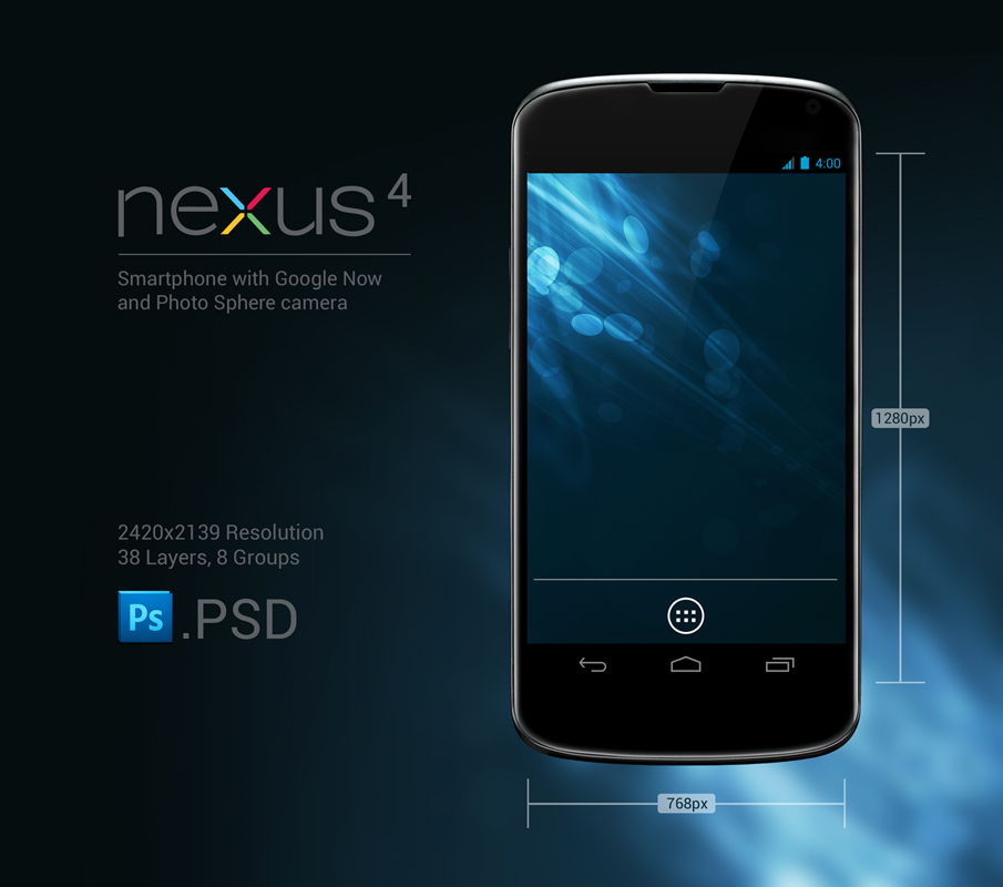 Nexus 4 .PSD by slaveoffear
