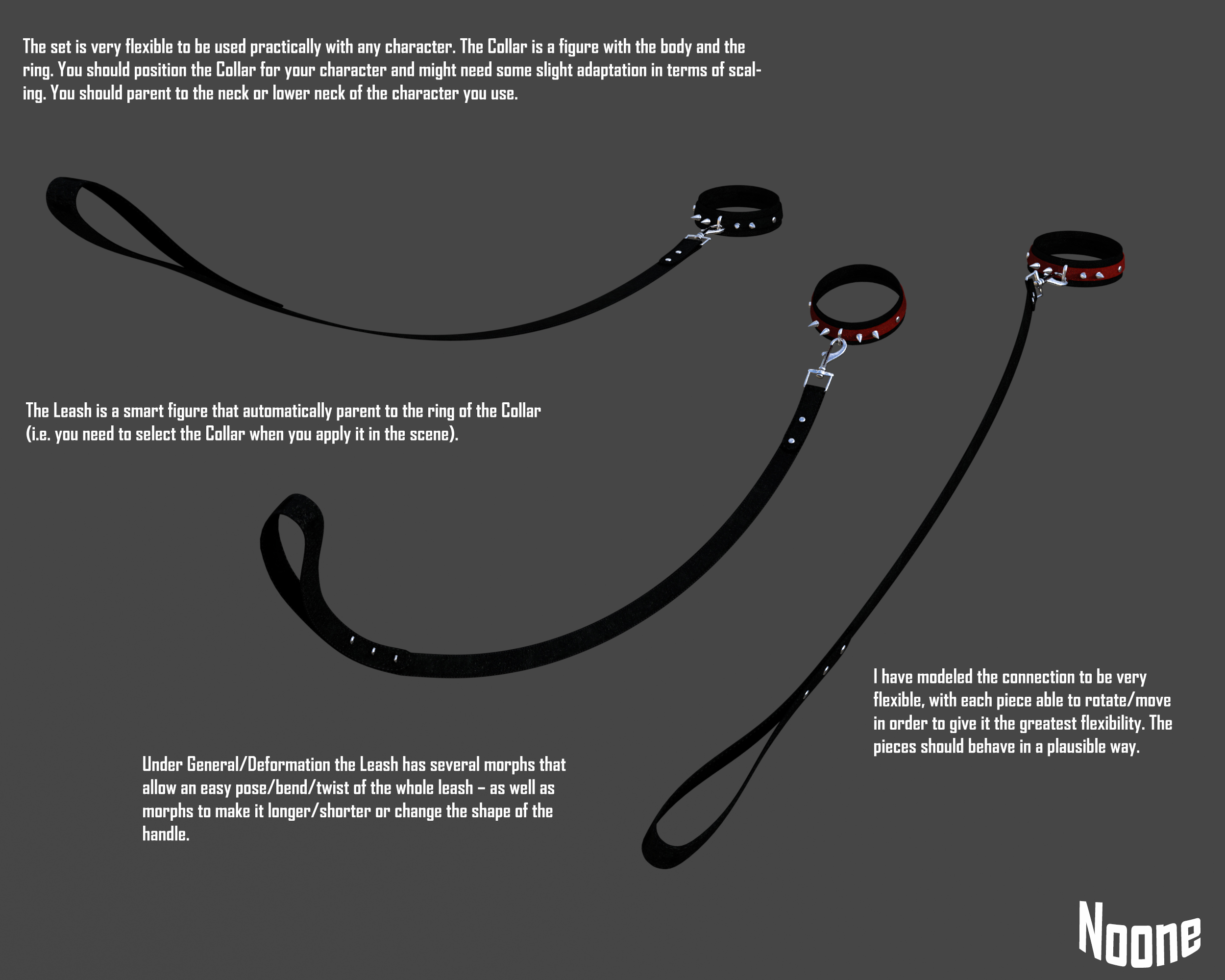 FREEBIE: Collar and Leash by Noone102000 on DeviantArt