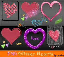 PNG glitter hearts