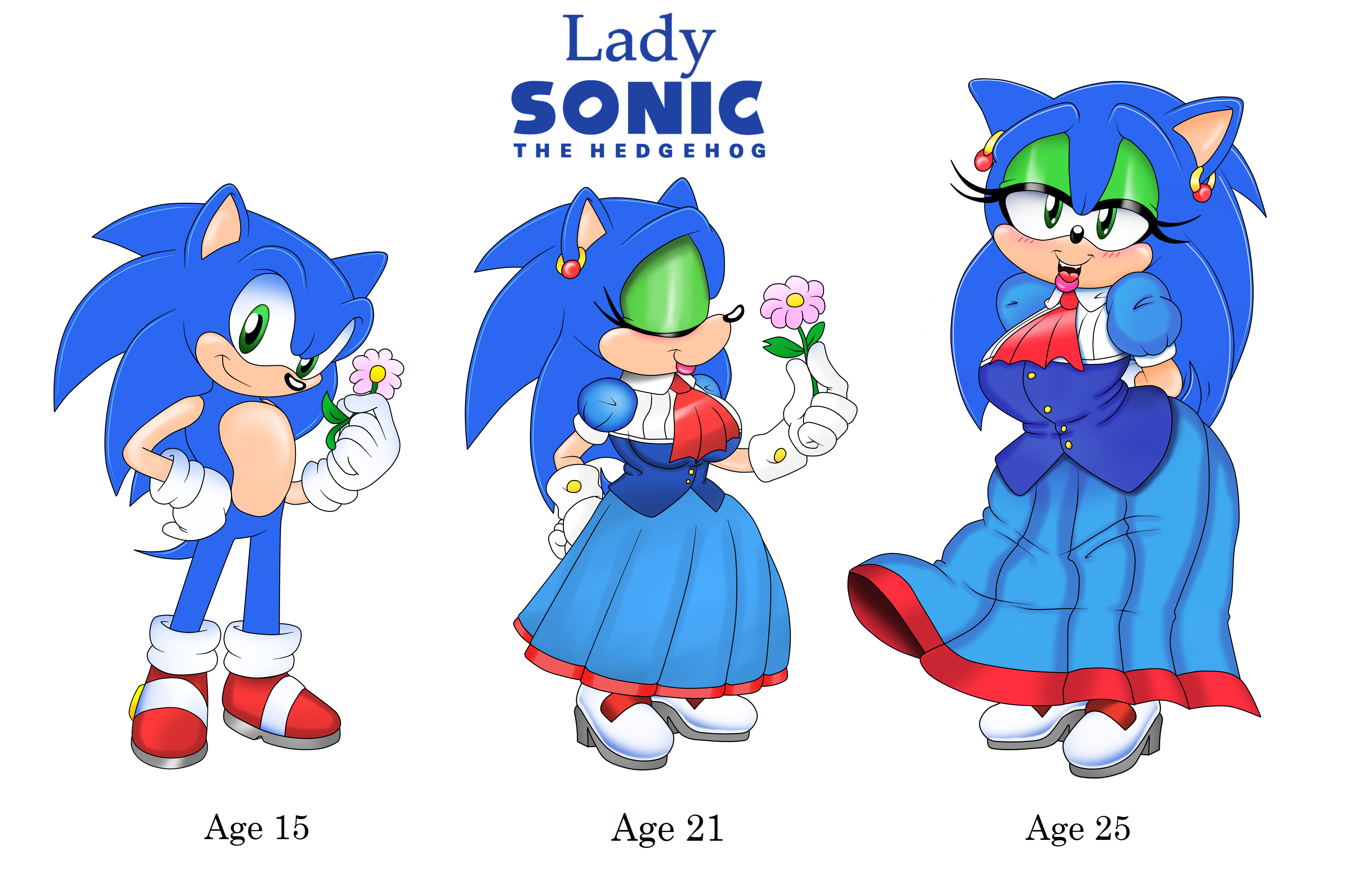 Sonic The Lady Age Progression by ClassicSonicSatAm on DeviantArt