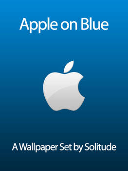 Apple on Blue Wallpaper Set