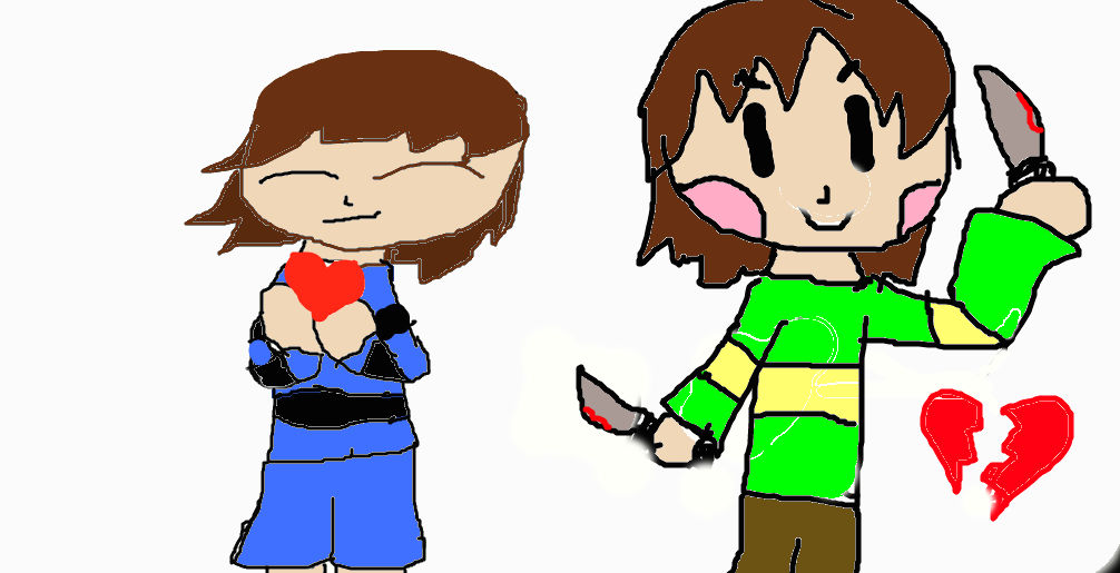 chara and frisk by minininj4 on DeviantArt