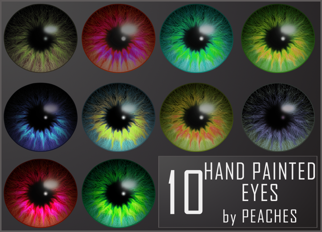 Hand Painted Eyes by JU5TPeachy