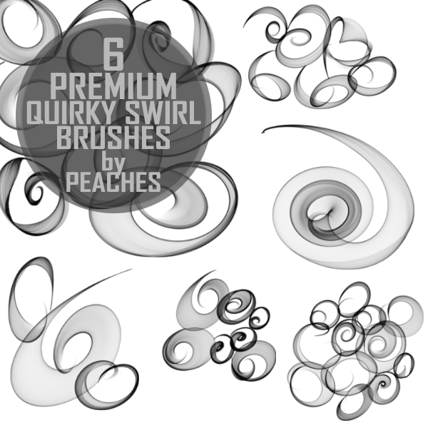 Premium Quirky Swirl Brushes