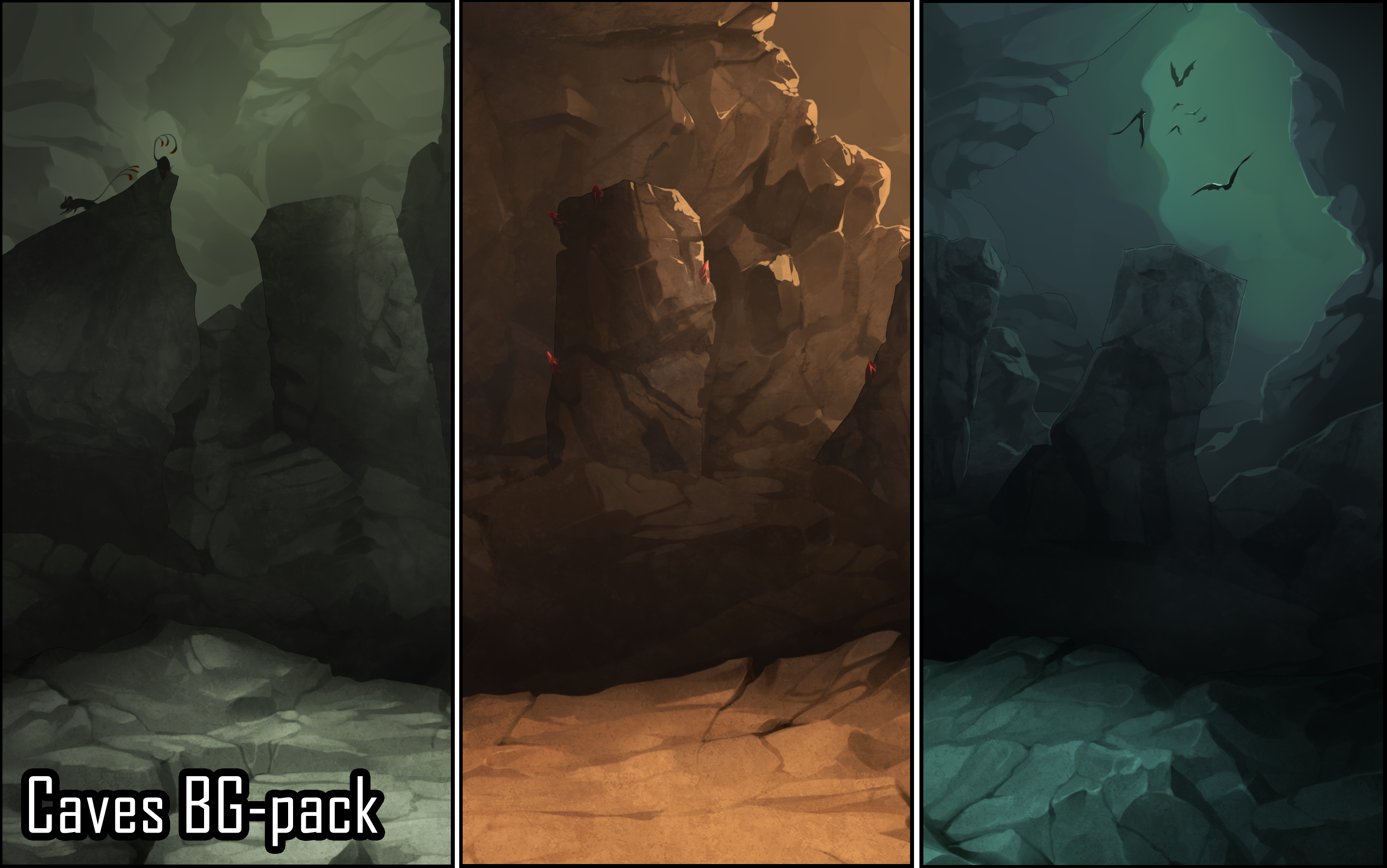 Background set - Caves
