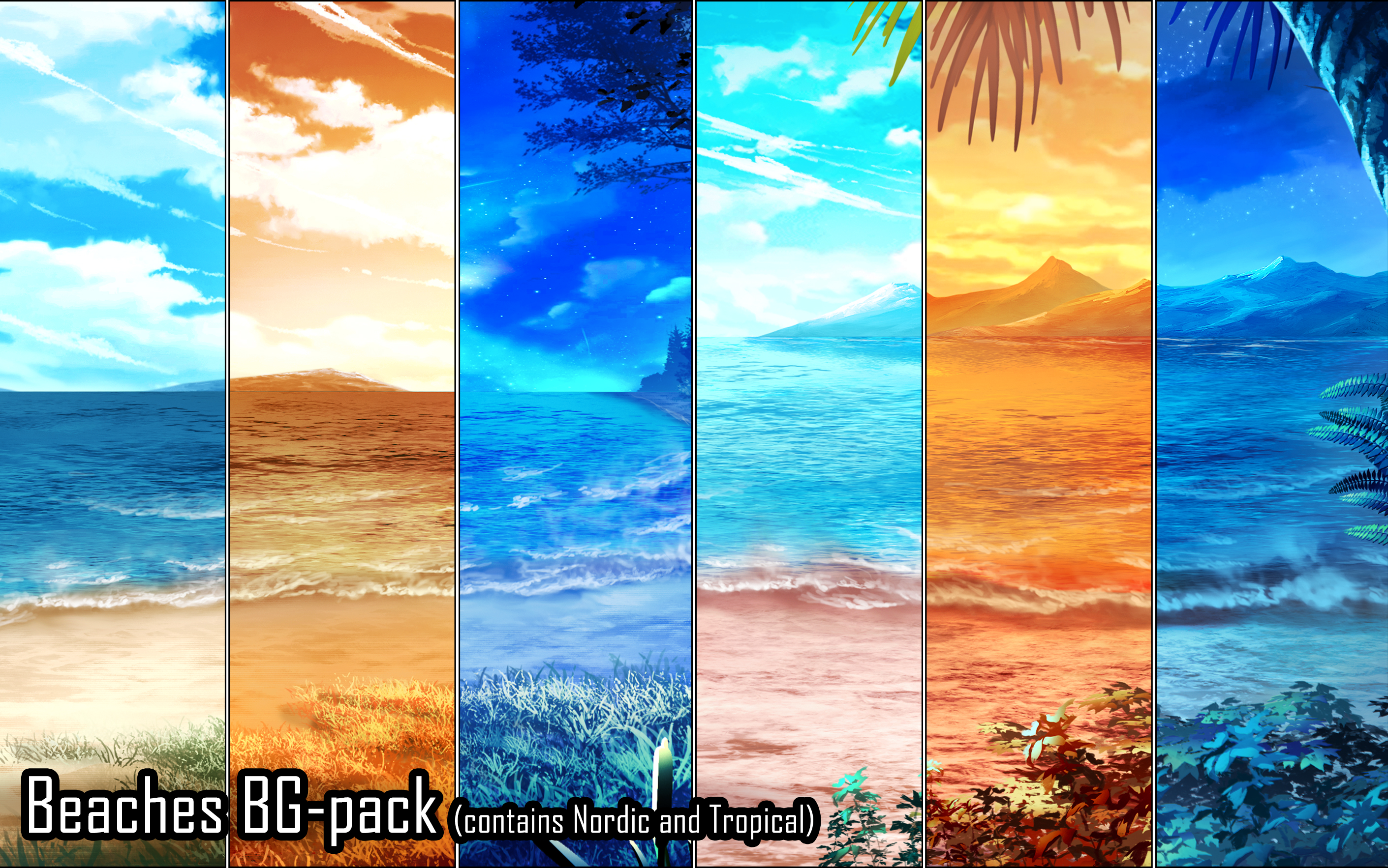 Background set - Beaches (Nordic and Tropical)