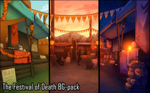 Background set - The Festival of Death by momma-kuku