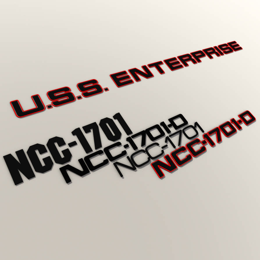 Star Trek 3D Font Pack by mattymanx